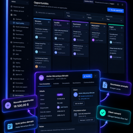 Clients et opportunités dans la plateforme N3xAI